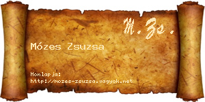 Mózes Zsuzsa névjegykártya